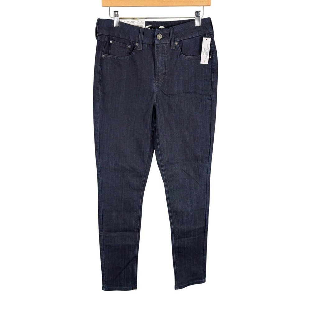 Seven7 Tummy Less Skinny Jeans High Rise Portobello Dark Wash Size 8 MY1975DE24